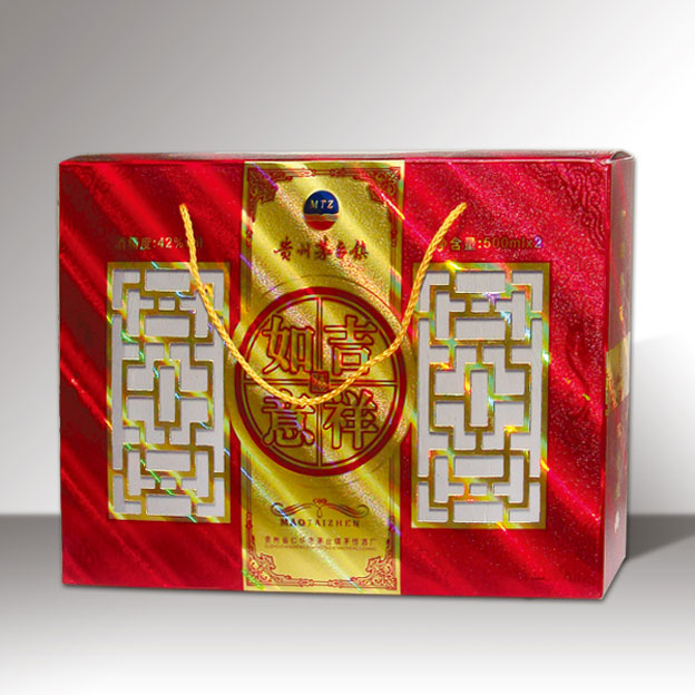 吉祥如意开窗双礼盒-江阴新艺酒包装|酒盒|包装|设计