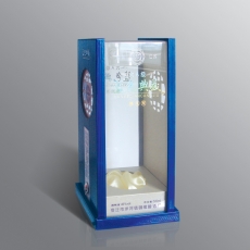 酒包装印刷 蓝色典藏透明盒