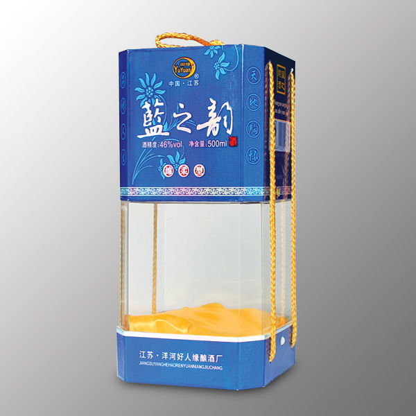 无锡酒包装 蓝之韵透明盒
